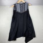 Umgee Black & White Boho Tribal Longline Vest W/ Festival Fringe-Small Photo 30