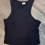 Aritzia  Black Crop Fitted Tank Top Photo 0
