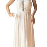 Calvin Klein Ivory White Timeless Elegant Dress Embellished Crystals size 2 Photo 0