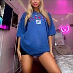 NFL new york city giants football embroidered blue vintage oversized t shirt Photo 2