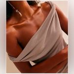 Free People NEW! BEACH Marren Size MEDIUM Shorts Romper TAUPE TAN NUDE Photo 4