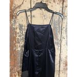 NWT Lulu's Kaisley navy Blue Satin Backless Midi Dress Medium Photo 5