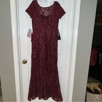 JS Collections Merlot Burgundy Red Jolene Soutache Mesh Maxi Dress Size 6 NEW Photo 14