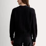 Everlane The Boxy Cardigan in Everyday Cotton in Black, Size Small Photo 3