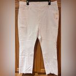 Good American Good Legs High Rise Straight Leg Raw Hem Jeans in White Size 20 Photo 14