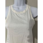CARVEN WHITE CUTOUT CIRCLE HEM 100% COTTON RACERBACK TANK TOP‎ EUC SIZE XS Photo 3