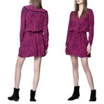 Zadig & Voltaire Reveal Leopard Print Dress Hot Pink Black MSRP $398 Large NWT Photo 2