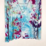 Heart & Hips Heart Hips Medium Top Handmade‎ Tie Dye Too Loud Blue Purple Pink Strappy 1113 Photo 4