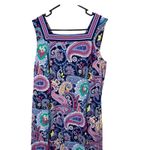Talbots Petite Large Paisley Print Sleeveless Shift Dress Colorful Photo 1