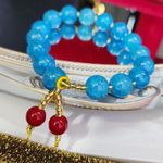 Anthropologie New Glass Beads Blue Bracelet (Unbranded) Photo 0