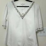 NWT Louise Lynette The Natalie Blouse Large Blue Size 10 Photo 0