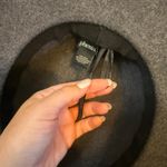 Phenix Women’s Gray Black Wool Leather Trim Wide Brim Hat Floppy Vintage Fall Photo 7