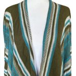 Indigenous Cardigan Sweater Open Front Waterfall Organic Cotton Womens Small Green Photo 4