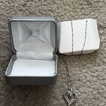 JC Penney Allure Sterling Silver Mom Heart Radiant Cut Crystal 18 " Necklace Photo 2