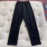 Vintage 80s Cherry Hill Abstract Velour Track Suit Sweatshirt Pants Set Black Bl Size M Photo 5