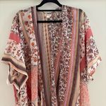 Ultra Pink  kimono style swim Cover up. Size 1X Photo 1