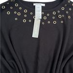 Chico's  Black Top with Gold Eyelets Photo 5