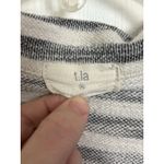 Anthropologie  t.la Gray White Striped Collared Short Sleeve Top Size XL Comfy Photo 3