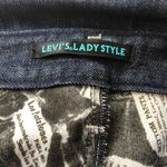 Levi’s Lady Style Blue Denim Suspender Skirt Size XS Photo 3