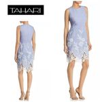 Tahari blue embroidered scalloped lace dress. NWT Photo 1