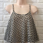Rue 21  chevron print crop tank top summer‎ blouse size S Photo 0