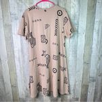 Pretty Woman 2XL Shift Dress Short Sleeve Crewneck 2 Pockets Tan & Brown Size XXL Photo 1