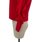 Intermix  Nikki‎ Top Blouse Shirt Long Sleeve Ruffle Cotton Red Size Large Photo 5