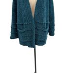 Barefoot Dreams CozyChic Boardwalk Cardigan Sweater Teal Blue Size Large Photo 4