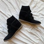 Black Wedge Sneakers Size 9 Photo 1