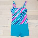 Kim Gravel x Swimsuits For All Womens Tankini Set Size 14 Aqua Modest Sporty Blue Photo 1