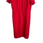 Brooks Brothers Vintage Women Sheath Dress 6 Midi Red Irish Linen Career Luxe Photo 7