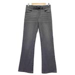 Betabrand Yoga Denim Midrise Bootcut Flare Jeans in Rinsed Gray Size Medium Photo 1