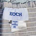 Koch Smocked Waist Pleated Skort Shorts Flowy Resort Boho in Silver~Medium🧡 Photo 4