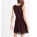 Abercrombie & Fitch Lace Crochet V-Neck Skater Dress Burgundy Mini Dark Romantic Photo 2
