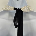 Ruby Rox Y2K Pearl Collar Chiffon Dress Med Whimsigoth Gatsby Halter Prom Black Photo 5