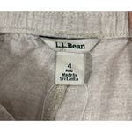 L.L.Bean Pants Womens 4 Beige Oat Linen Wide Leg Drawstring Coastal Beachy Tan Photo 5