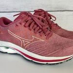Mizuno Wave Inspire 18 Pink Rosette Snow White Running Shoes Women's Size 7.5 US Photo 0