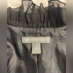 Josephine Chaus Josephinee Chaus ruffled black blazer. Snap one button closure with tie. Size 6 Photo 5