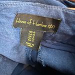 House of Harlow 1960 Linen Blend Straight Leg Pants in Blue Size 0 Photo 4