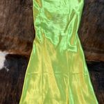 Wild Fable Lime Green Satin Dress Photo 0