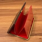 Vintage Retro Brown Leather Flat Clutch Accordion Photo Wallet Photo 4