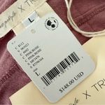 Free People x Tricia Fix Metal Fringe Relaxed T-Shirt Pink Sz L NWT Photo 7