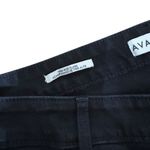 Ava & Viv  High Rise Flare Black Denim Jeans Raw Hem Sz 18 NWT Fall Winter Flared Photo 3