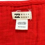 Billabong  Spellbound Mini Dress Cotton Gauzy V Neck Womens XS Red Orange Photo 5