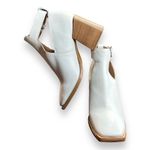 Free People Brady Buckle Boots Booties Size 8 White Leather Photo 4