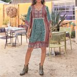 Sundance  my favorite catalogue boho floral patchwork dress size small Photo 9