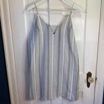 Haute Hippie Gray Stripe Short Cotton Slip Beach Minimalist Dress W-632 Sz S Photo 3