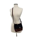 Brighton  2-Tone Croc Bucket Crossbody Bag Soft Leather Zipper Pockets 8.5" x 7" Photo 1