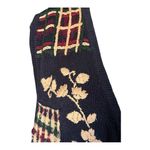 Vintage Embroidered Dark Navy Button Front Vest. SZ. 1X Photo 4