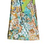 Chico's  Wide Leg Pants Size 12 Large Yogi Green Slinky Paisley Print Pull On Photo 3